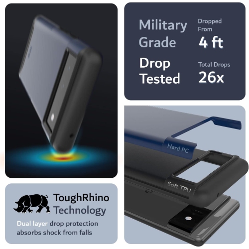 TUDIA Merge Google Pixel 6 Case Dual Layer - Indigo Blue