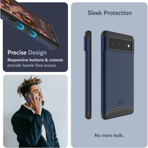 TUDIA Merge Google Pixel 6 Case Dual Layer - Indigo Blue