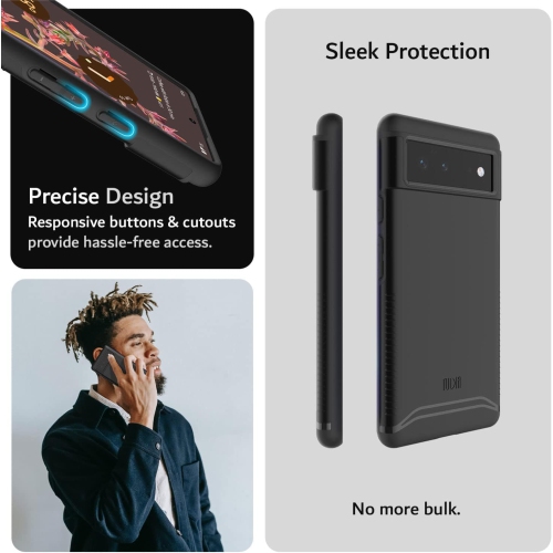 TUDIA Merge Google Pixel 6 Case Dual Layer - Matte Black