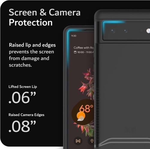 TUDIA Merge Google Pixel 6 Case Dual Layer - Matte Black