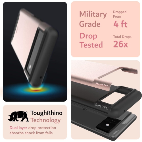 TUDIA Merge Google Pixel 6 Case Dual Layer - Rose Gold