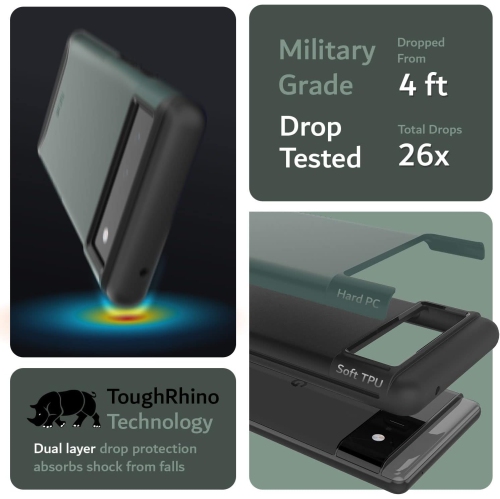 TUDIA Merge Google Pixel 6 Case Dual Layer - Hunter Green