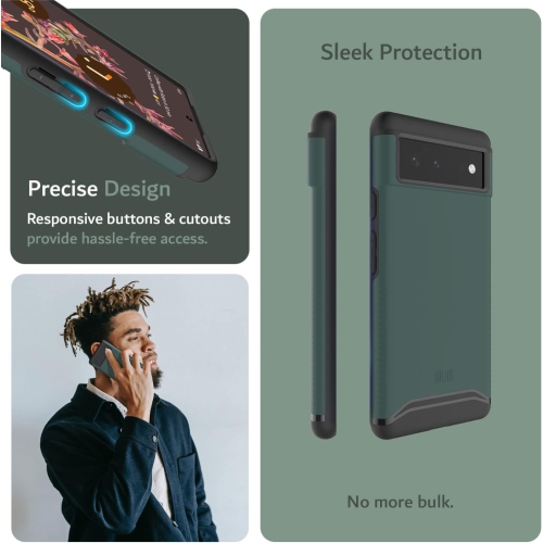 TUDIA Merge Google Pixel 6 Case Dual Layer - Hunter Green