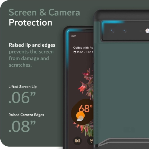 TUDIA Merge Google Pixel 6 Case Dual Layer - Hunter Green