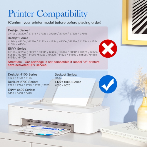 Cartouches d'encre de remplacement Valuetoner Reconditionné pour imprimante HP 67XL 67 XL pour Envy 6000 6055 6055e 6052 6075 6400 6455 (noir,