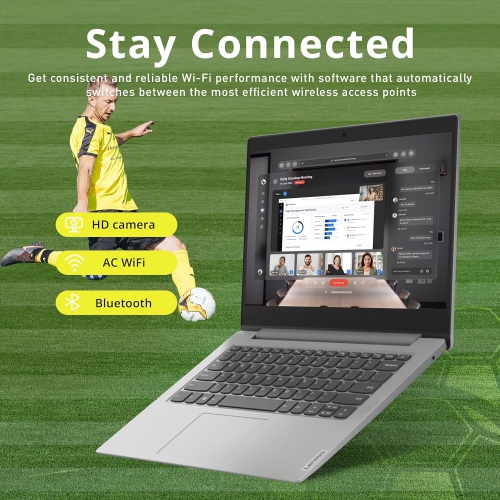 Lenovo IdeaPad 1 14" HD Business Laptop, AMD A6-9220e, 64GB eMMC, 4GB RAM, AMD Radeon R4 Graphics, 1 Year Office 365, Windows 10 S, Platinum Gray,