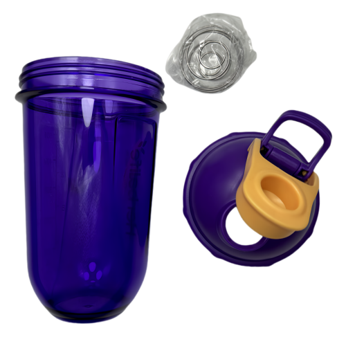 Bouteille mélangeuse portative New Life, violet 500 ml