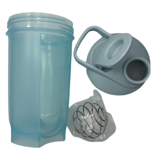 Bouteille mélangeuse portative 500 ml bleue New Life