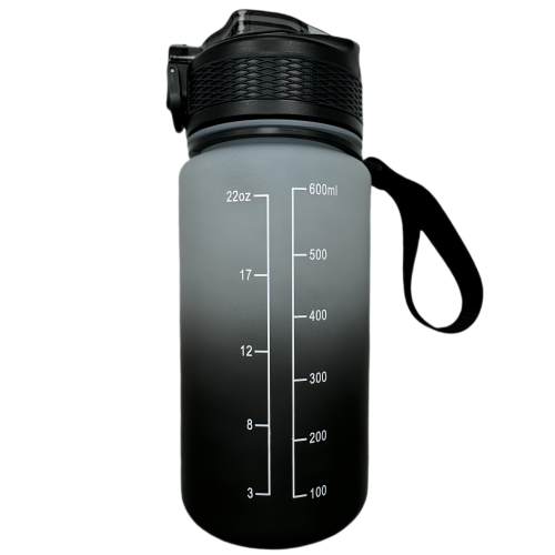 Nouvelle bouteille d'eau Life Sports d'extérieur, avec marque à l'échelle, avec paille, bouteille à l'épreuve des fuites, plastique, 600 ml