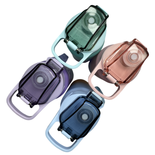 Nouvelle bouteille d'eau Life Sports d'extérieur, avec marque à l'échelle, avec paille, bouteille étanche, plastique, violet 1000 ml vert