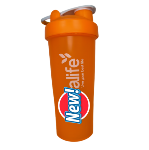 New life Portable Shaker Bottle Orange 600ml