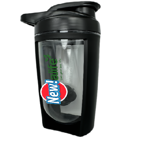 Bouteille mélangeuse portative 500&nbsp;ml noire de New Life