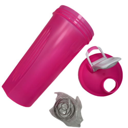 Bouteille mélangeuse portative New Life, rose 600 ml