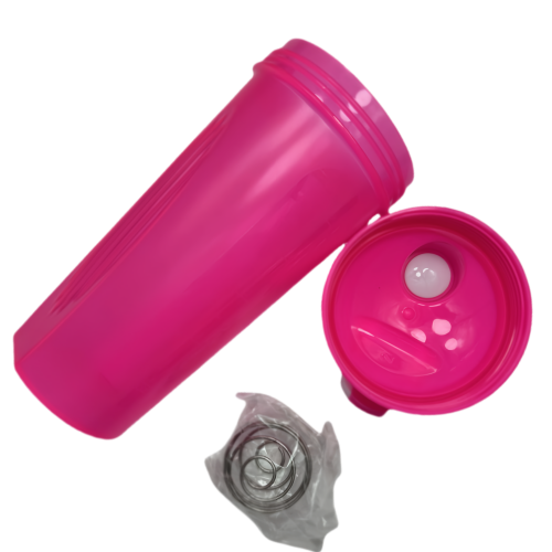 Bouteille mélangeuse portative New Life, rose 600 ml