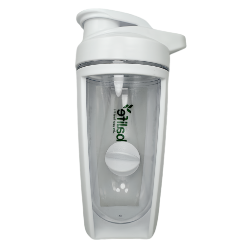 Bouteille mélangeuse portative 500&nbsp;ml blanche New Life