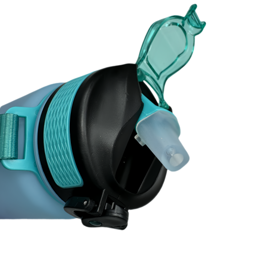 Nouvelle bouteille d'eau Life Sports d'extérieur, avec marque à l'échelle, avec paille, bouteille étanche, plastique, violet 600 ml vert