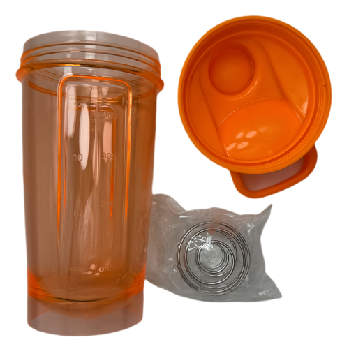 New life Portable Shaker Bottle Orange 400ml