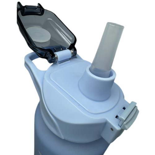 Nouvelle bouteille d'eau Life Sports d'extérieur, avec marque à l'échelle, avec paille, bouteille à l'épreuve des fuites, plastique, 1000 ml