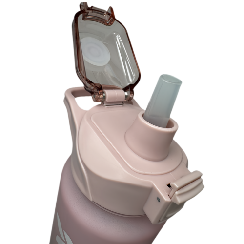 Nouvelle bouteille d'eau Life Sports d'extérieur, avec marque à l'échelle, avec paille, bouteille à l'épreuve des fuites, plastique, 1000 ml