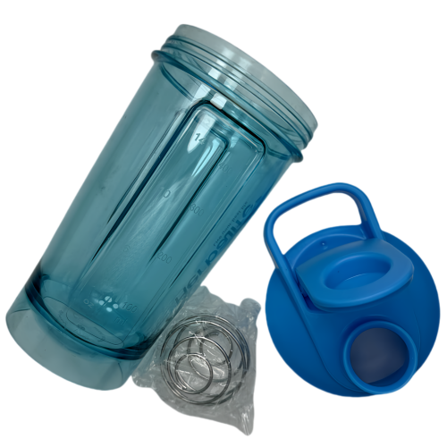 Bouteille mélangeuse portative 400 ml bleue New Life