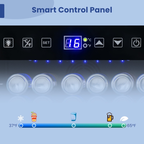 Réfrigérateur à boissons de 24 po de Costway avec tablettes amovibles et refroidisseur à température réglable