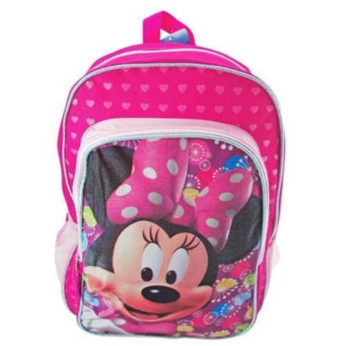 Minnie Mouse 16" Kids Pink Large School Bookbag Backpacking Shoulder Backpack