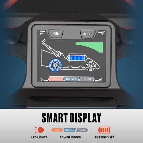 Tondeuse à gazon sans fil X6 60&nbsp;V Max* de 21&nbsp;po de SENIX – moteur sans balais, coupe 3-en-1, écran intelligent, autonomie de 60 minutes,