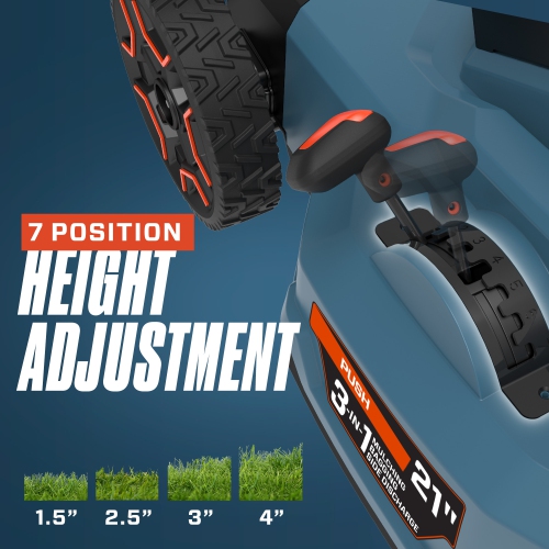 Tondeuse à gazon sans fil X6 60&nbsp;V Max* de 21&nbsp;po de SENIX – moteur sans balais, coupe 3-en-1, écran intelligent, autonomie de 60 minutes,