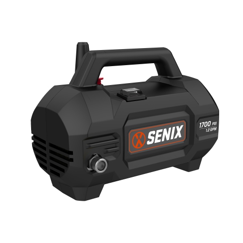 SENIX 13 Amp 1700 PSI 1.2 GPM Electric Pressure Washer with Foam Cannon, Spray Gun, 20-ft Hose, Turbo Nozzle, and Quick-Connect Spray Nozzles