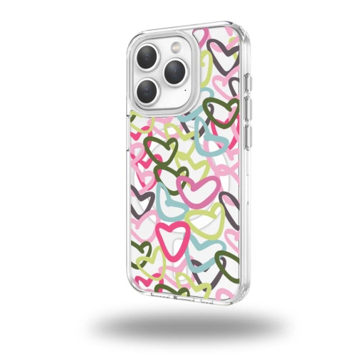 CASECO  Iphone 15 Pro Clear Case - Graffiti Design