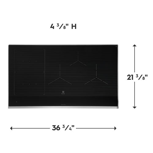 Surface de cuisson à induction 5 éléments 36 po d'Electrolux - Acier inoxydable
