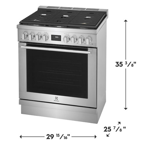 Electrolux 30" 4.5 Cu. Ft. True Convection 5-Burner Freestanding Gas Range - Stainless Steel