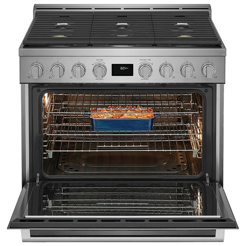 Electrolux 36" 4.4 Cu. Ft. True Convection 6-Burner Freestanding Gas Range - Stainless Steel