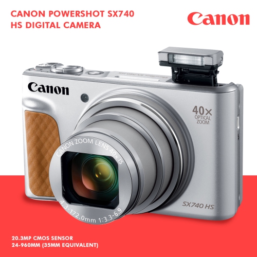 Canon PowerShot SX740 HS Digital Camera with 64GB Card