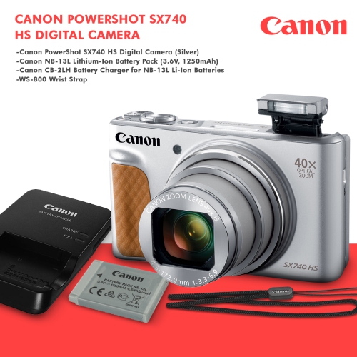 Canon PowerShot SX740 HS Digital Camera with 64GB Card