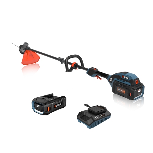 SENIX X6 60V Max* Cordless Brushless String Trimmer, Grass Trimmer and Edger, Straight Shaft, 16-Inch Max Cutting Width, Bump Feed, 3.0 Ah Battery