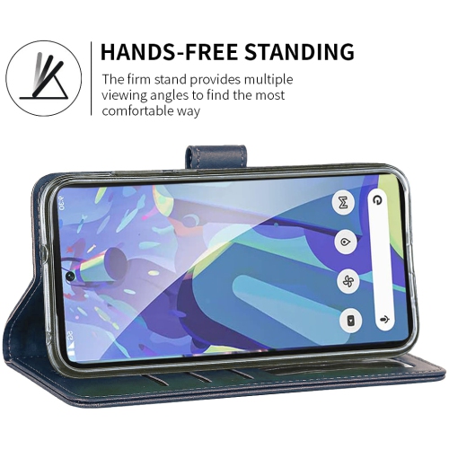 XCRS Google Pixel 8A 2024 Case PU Leather Flip Pouch Wallet with Card Slot, Lanyard