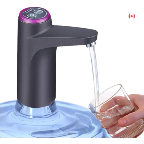 Distributeur d'eau portatif - chargement électrique USB, interrupteur d'arrêt automatique, convient aux bouteilles de 3, 4, 5 gallons