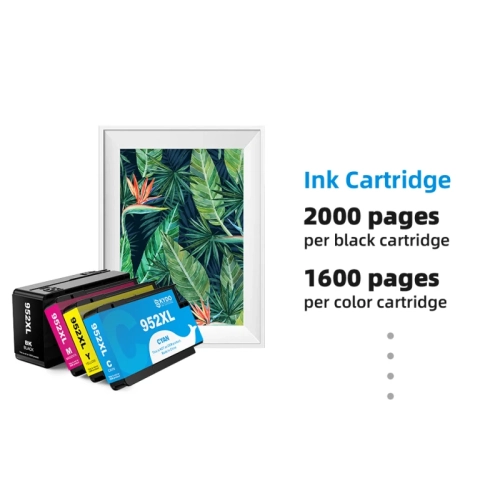 Remplacement de cartouche d'encre 952XL de haute qualité : Compatible avec les cartouches d'encre noire, cyan, magenta et jaune 952 XL de HP