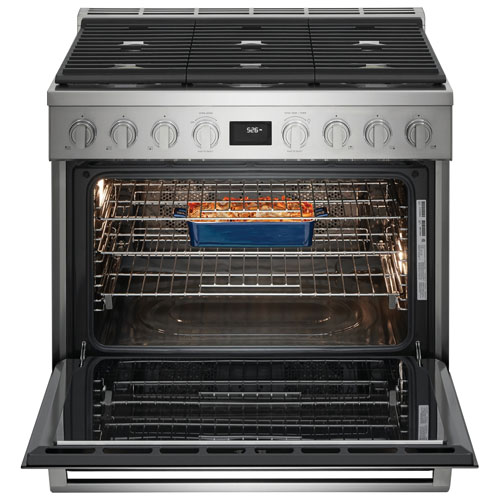 Electrolux 36" 4.4 Cu. Ft. Free-Standing True Convection Dual-Fuel Range - Stainless