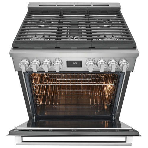 Cuisinière biénergie autonome à convection véritable 30 po 4,6 pi³ d'Electrolux - Acier inoxydable