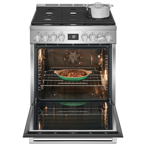 Cuisinière biénergie autonome à convection véritable 30 po 4,6 pi³ d'Electrolux - Acier inoxydable