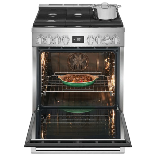 Cuisinière biénergie autonome à convection véritable 30 po 4,6 pi³ d'Electrolux - Acier inoxydable