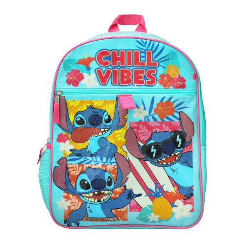 Lilo & Stitch Chill Vibes Beach Fun Kids 16" Backpack and Lunch Bag 5 Piece Set