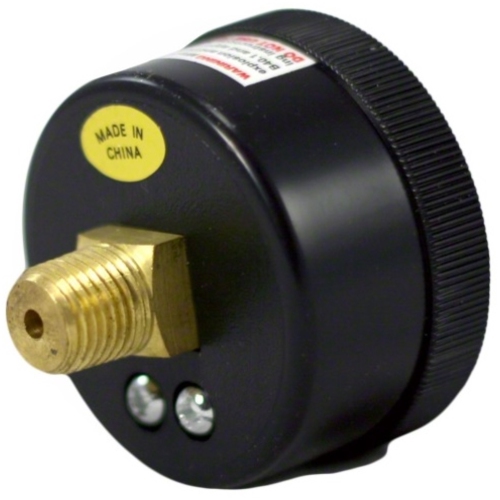 Filtre de piscine arrière de 2,25 po noir pour manomètre et accessoire de pompe