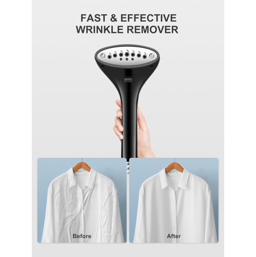 Professional Steamer for Clothes,Reemix Standing Steamer with Garment Hanger,Heats in 30 Seconds,Large Detachable Water Tank for 1 Hour Continuous