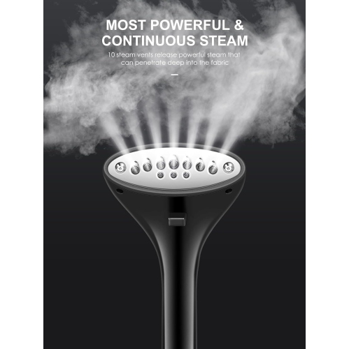 Professional Steamer for Clothes,Reemix Standing Steamer with Garment Hanger,Heats in 30 Seconds,Large Detachable Water Tank for 1 Hour Continuous