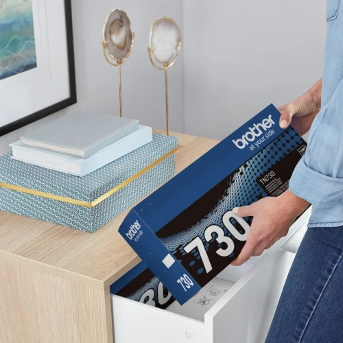 Cartouche d'encre en poudre noire à rendement standard TN730 authentique de Brother | Jusqu'à 1&nbsp;200 pages