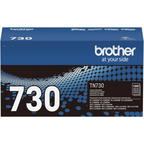 Cartouche d'encre en poudre noire à rendement standard TN730 authentique de Brother | Jusqu'à 1&nbsp;200 pages
