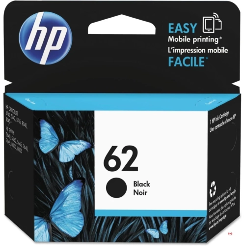 Original HP 62 Black Ink Cartridge | Compatible with HP OfficeJet & ENVY Series | C2P04AN